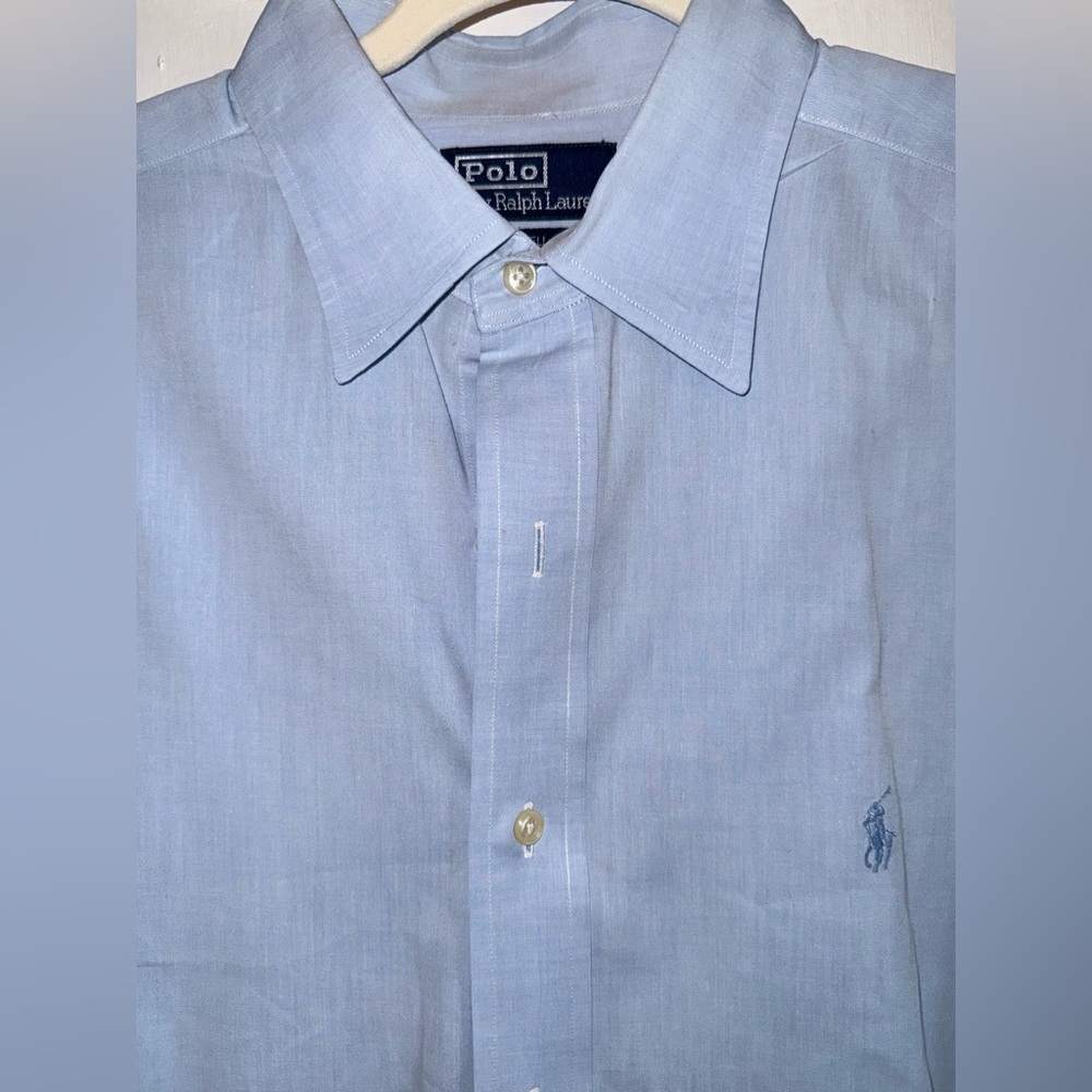 Polo by Ralph Lauren Light Blue Cotton Dress Shirt